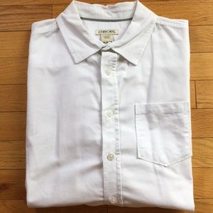 CHEROKEE White Button Down Long Sleeve Shirt